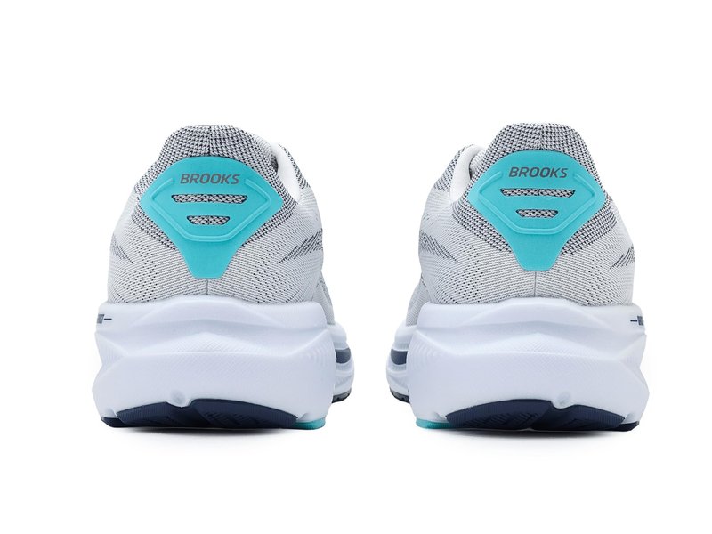 Brooks Men's Ghost 17 White/Beacon Blue/Ipanema 9.5 Medium