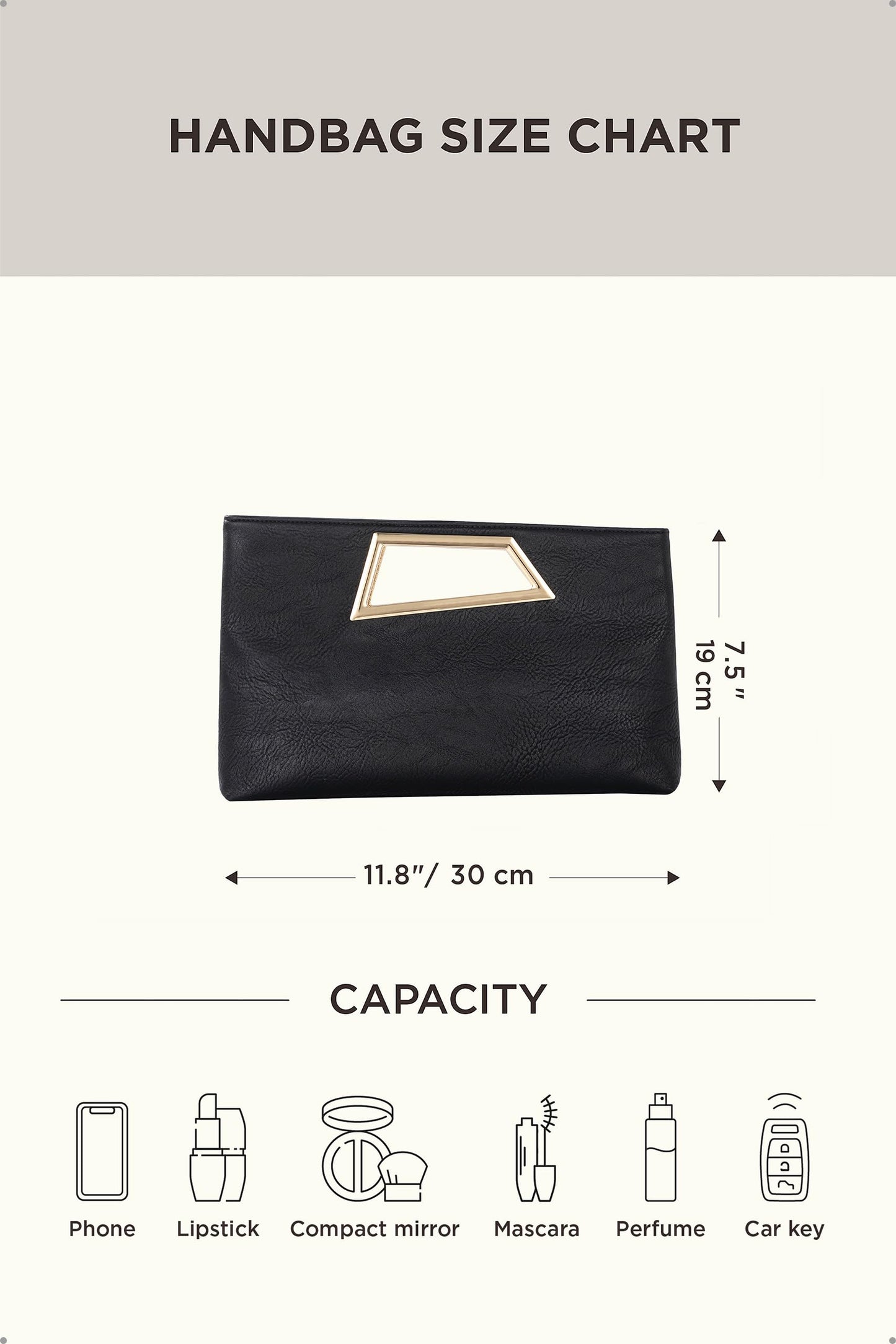 Coucoland Clutch Purse for Women - Evening Bags PU Leather Glitter Fashion Purse Handbag for Wedding Party Daily (1-Black)