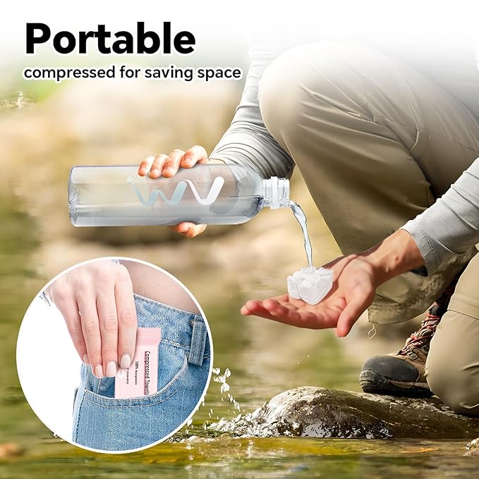 Compressed Towels 90 Pcs, Disposable Coin Towels, Portable Face Towelettes
