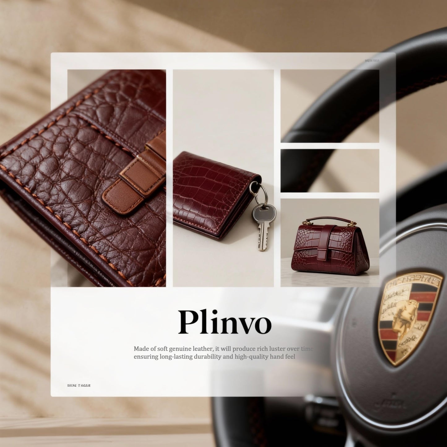 Plinvo Men's Slim Front Pocket Wallet with Integrated Money Clip & Coin Pocket, RFID Blocking & ID Window (Brown)