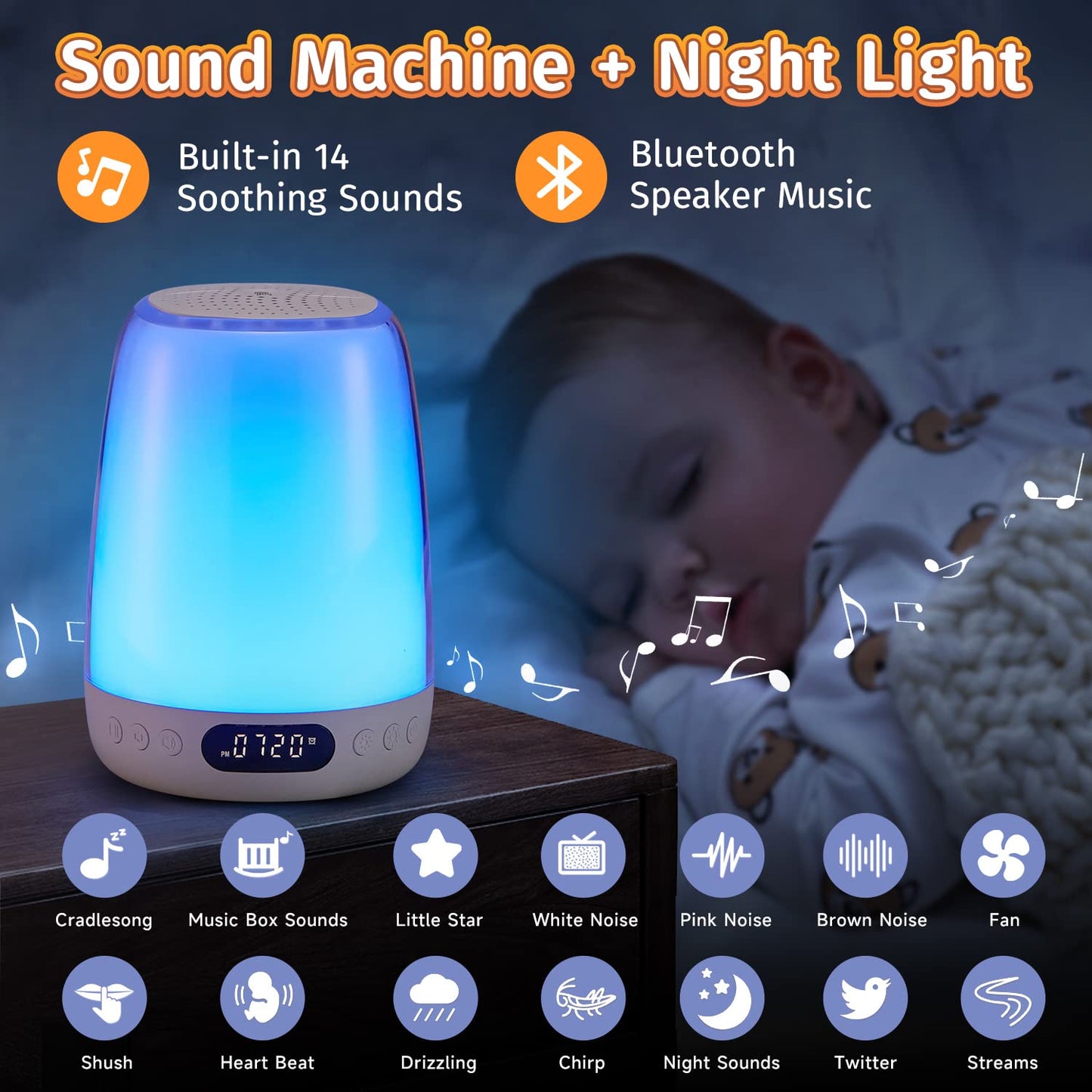 One Fire Baby Night Light for Kids,48 RGB Colors Dimmable Kids Night Light Lamp,Rechargeable Smart Lamp,APP+Timer+Sunrise Alarm Clock Night Lamp,Portable Small Touch Lamp,Kids Night Lights for Bedroom