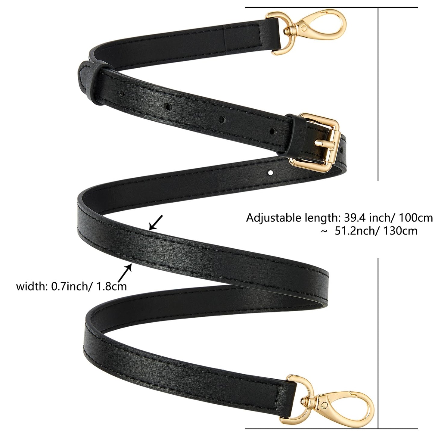 BAIXUEJI Leather Purse Strap Replacement Crossbody Handbag Long Adjustable