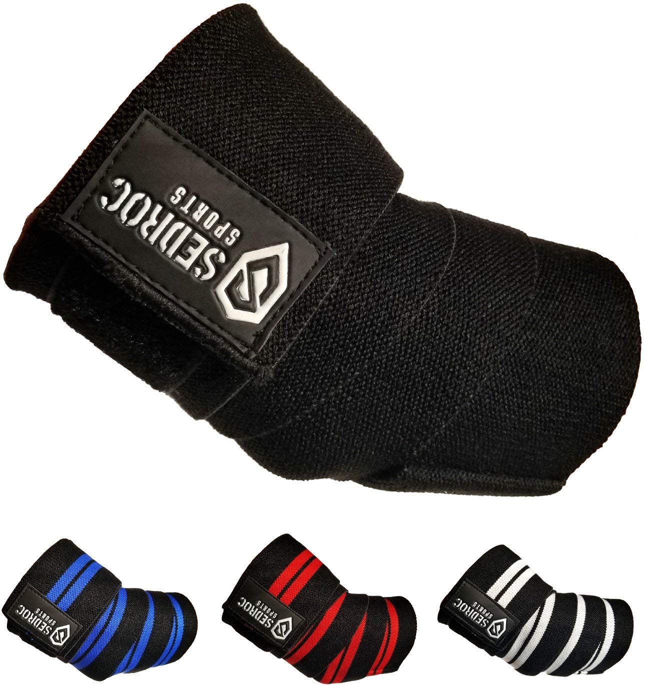 Sedroc Sports Weight Lifting Elbow Wraps - Pair