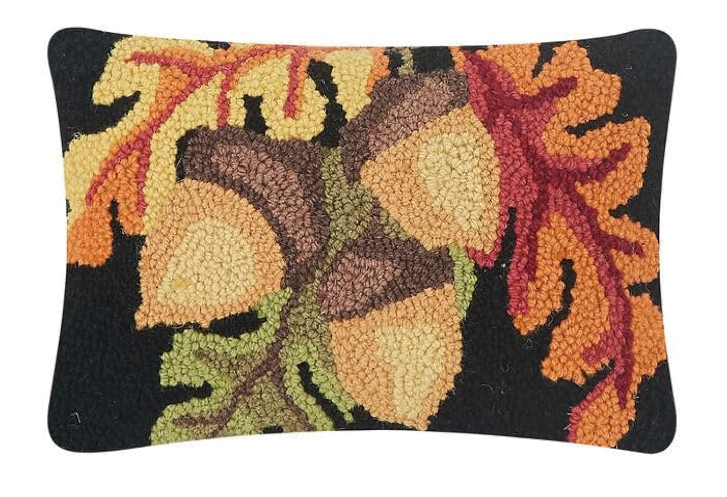 Peking Handicraft David Price Acorn with Leaves Hook Pillow, 8-inch Height, Home, Indoor