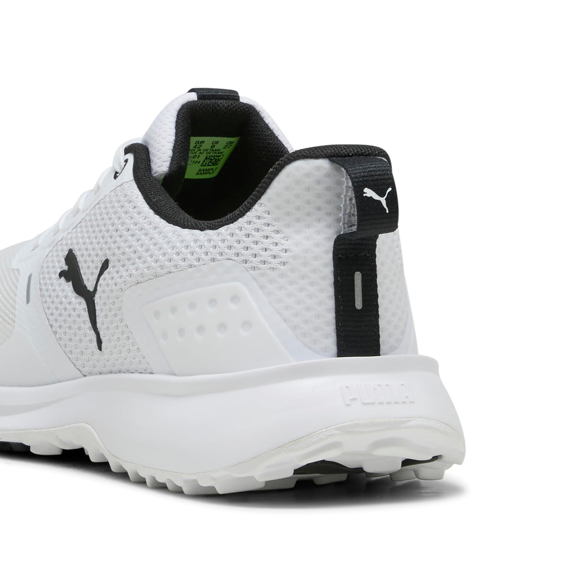 Puma Golf Men's Fusion Grip 6 Golf Shoe, Puma White-Puma Black, 10.5