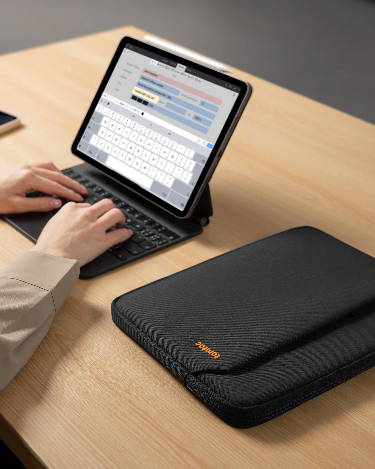 tomtoc 11 Inch Tablet Case Sleeve for 2026 iPad Air M4&M3, 2025 iPad Pro M5/M4, iPad (A16), Galaxy Tab S11/A11+, Fits Magic Keyboard and Smart Keyboard Folio