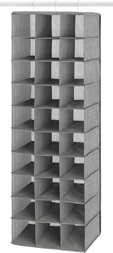 Whitmor 30 Sections Hanging Clothes Closet Organizer, Space Saving Breathable