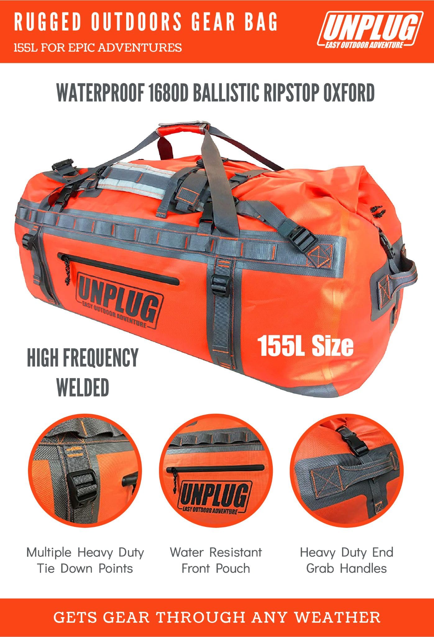 UNPLUG EASY OUTDOOR ADVENTURE Modern, Adventure Orange, 155L