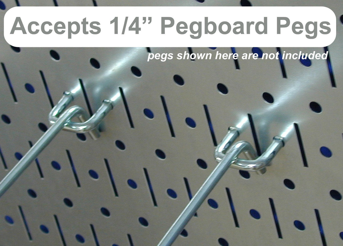 Wall Control Metal Pegboard Utility Tool Storage Kit with Black Pegboard and Black Accessories