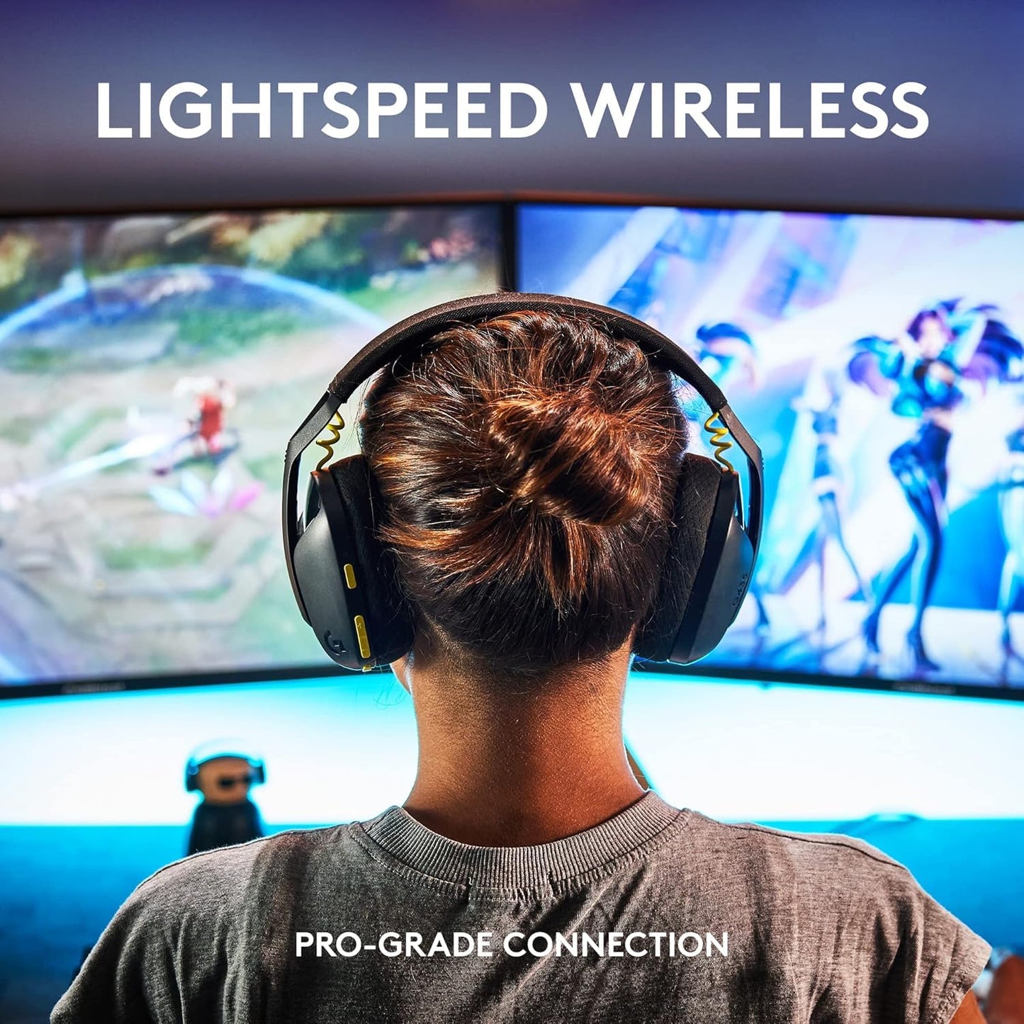 Logitech G435 Lightspeed and Bluetooth Wireless Gaming Headset - Lightweight- Black (Renewed)