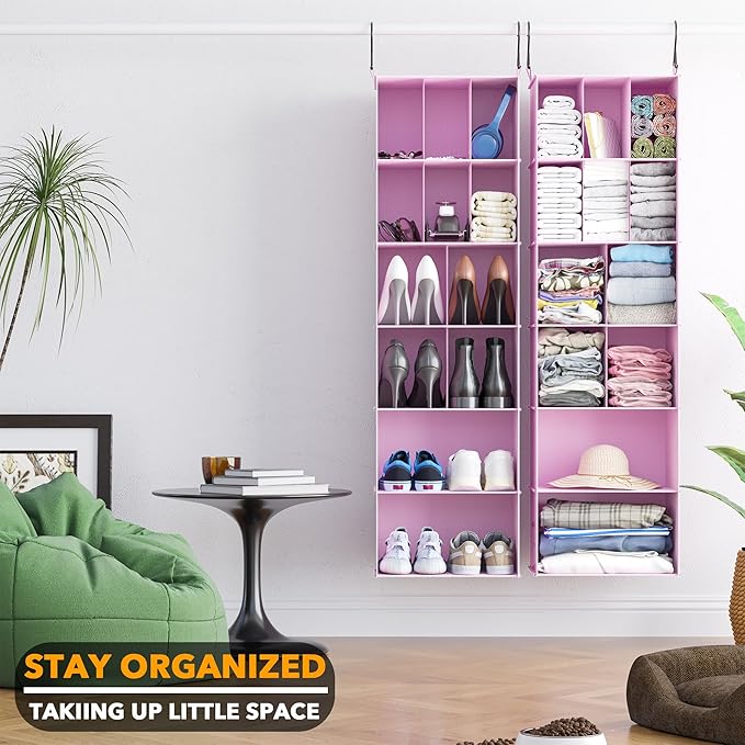 SpaceAid 2 Pack Hanging Closet Organizer and Storage