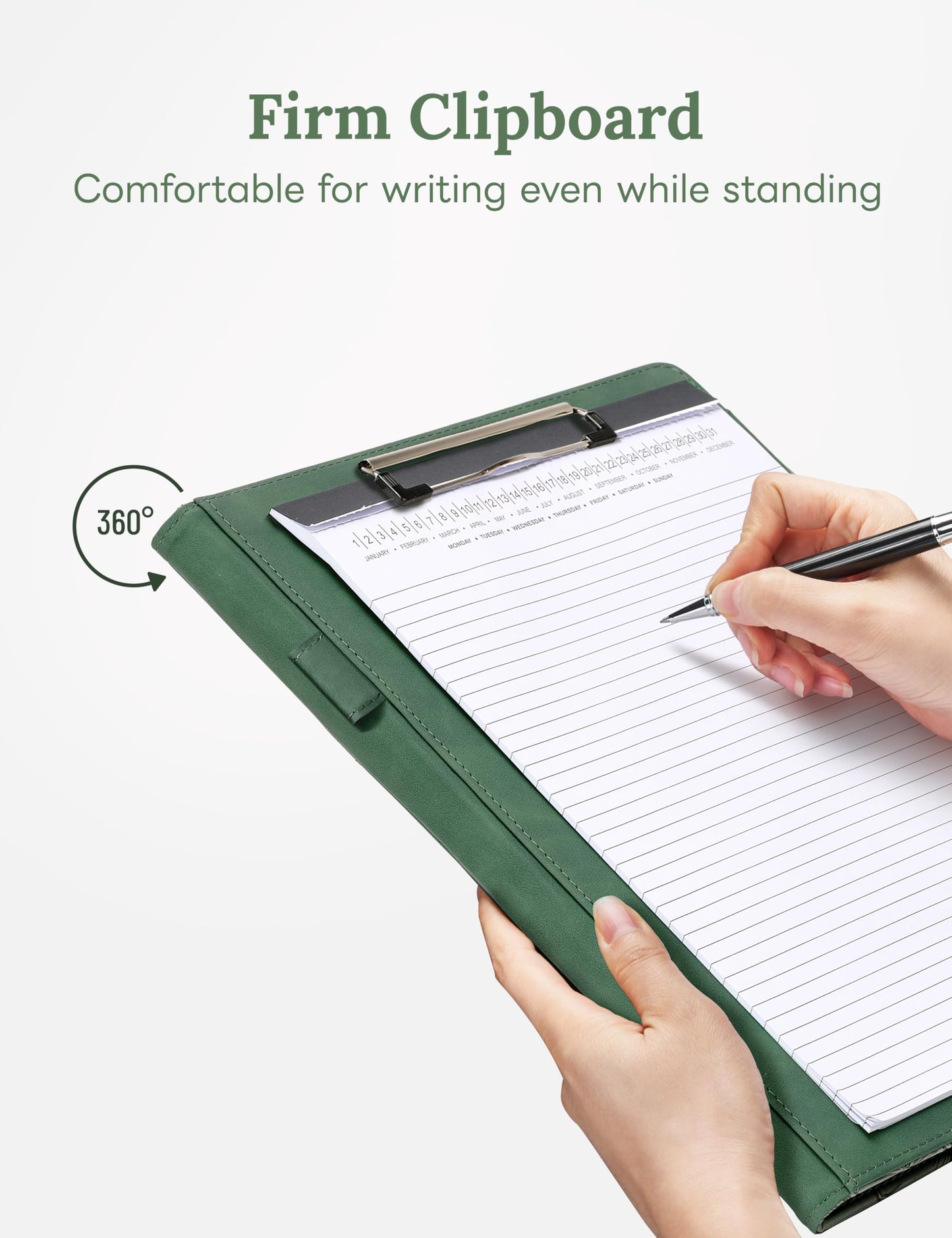 Clipboard Folder Padfolio, Mymazn Writing Portfolio Faux Leather Clipboards with Cover for Legal Pad Holder Letter Size A4 8.5 x 11 for Business Conference Notepad Clip Boards