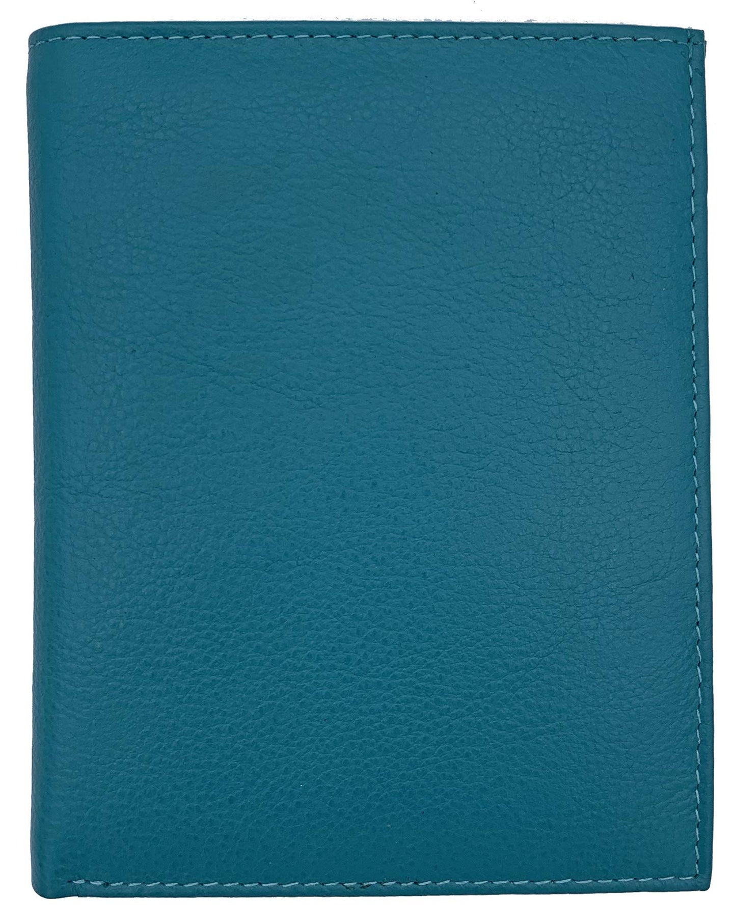 Teal RFID Genuine Leather Passport Wallet