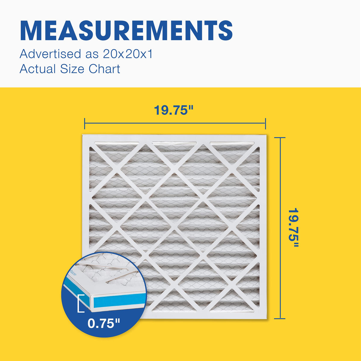 Aerostar 20x20x1 MERV 11 - 4 Count - Pleated HVAC, Furnace & Air Conditioner Filters - Removes Dust, Cold & Flu Germs, Lint, Mold, Pet Dander, Allergy-Causing Pollen, Smog & Smoke