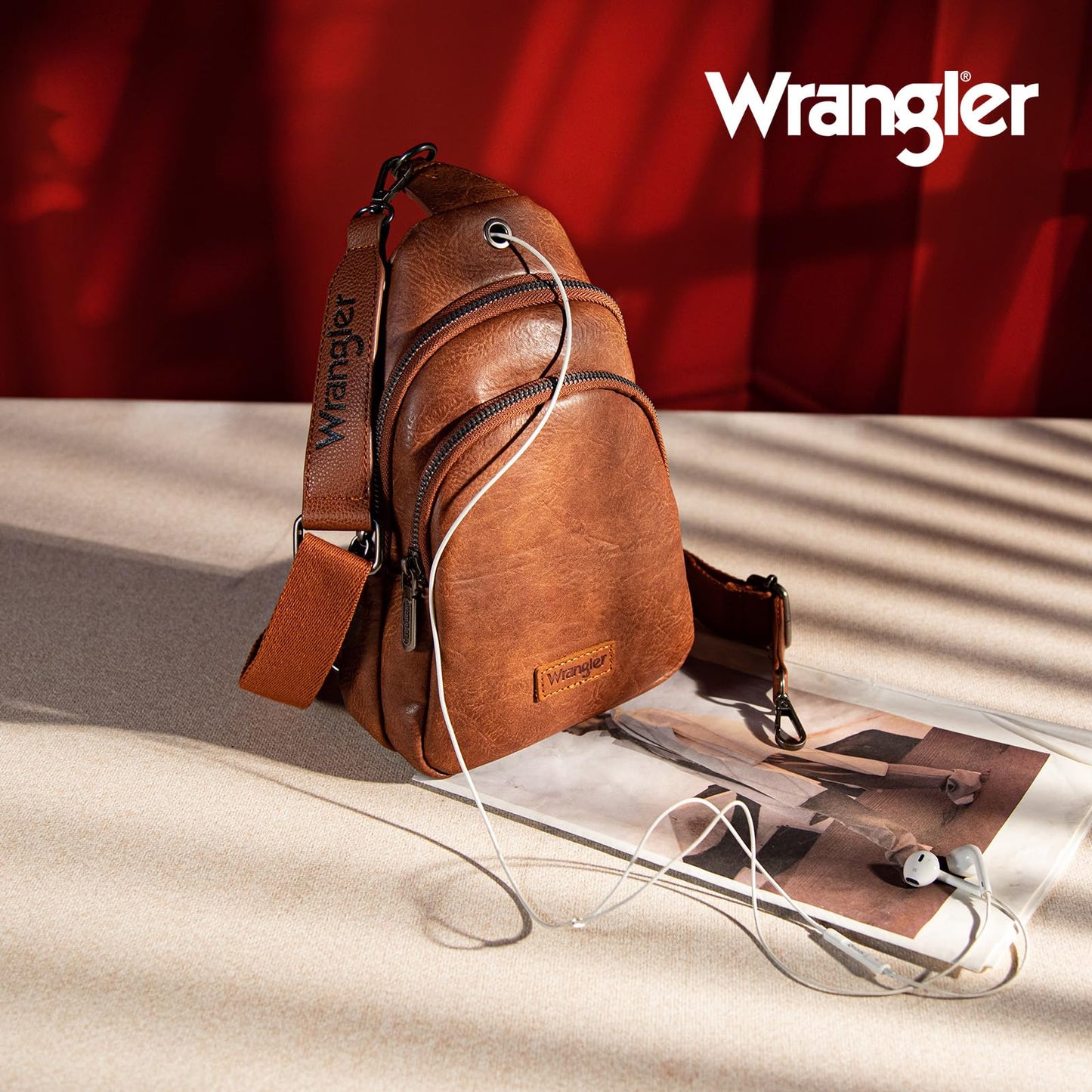 Montana West Wrangler Crossbody Bags for Women Sling Bag Cross Body Fanny Pack Chest Bag Backpack for Travel, WG-HB-87-227-DBR
