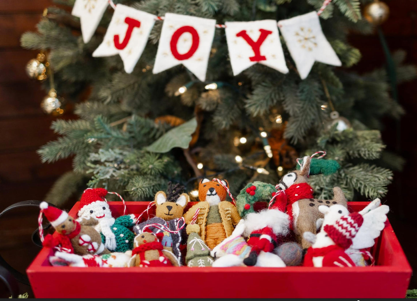 Boston International Felt Christmas Tree Ornament Winter Holiday Hanging Ornaments Decorations for Home, 5", Gingerbread Boy