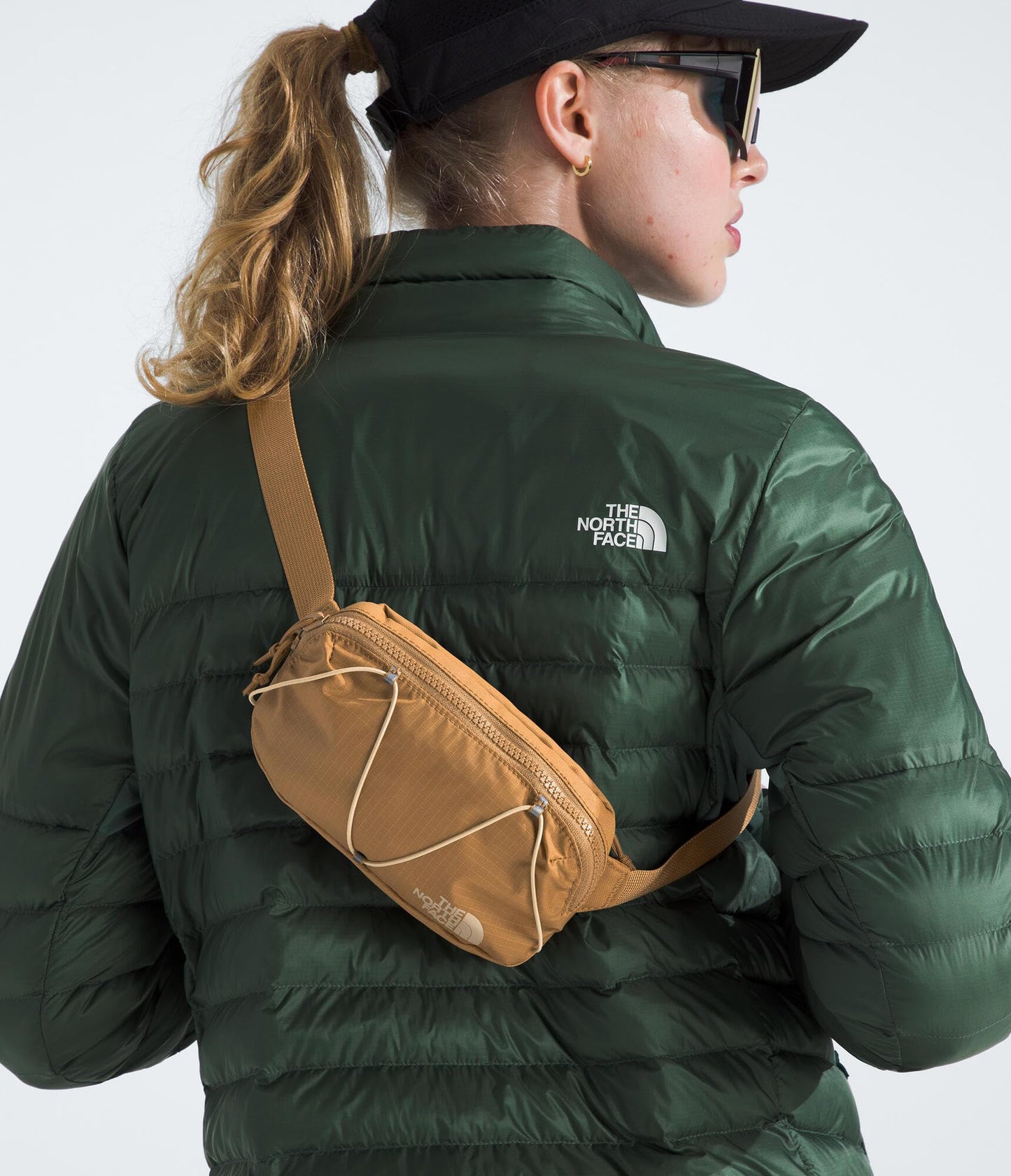THE NORTH FACE Terra Lumbar Hiking Hip Pack - 1 Liter Storage Belt Bag, Water Repellent Finish, Adjustable Strap, Utility Brown/Khaki Stone, One Size