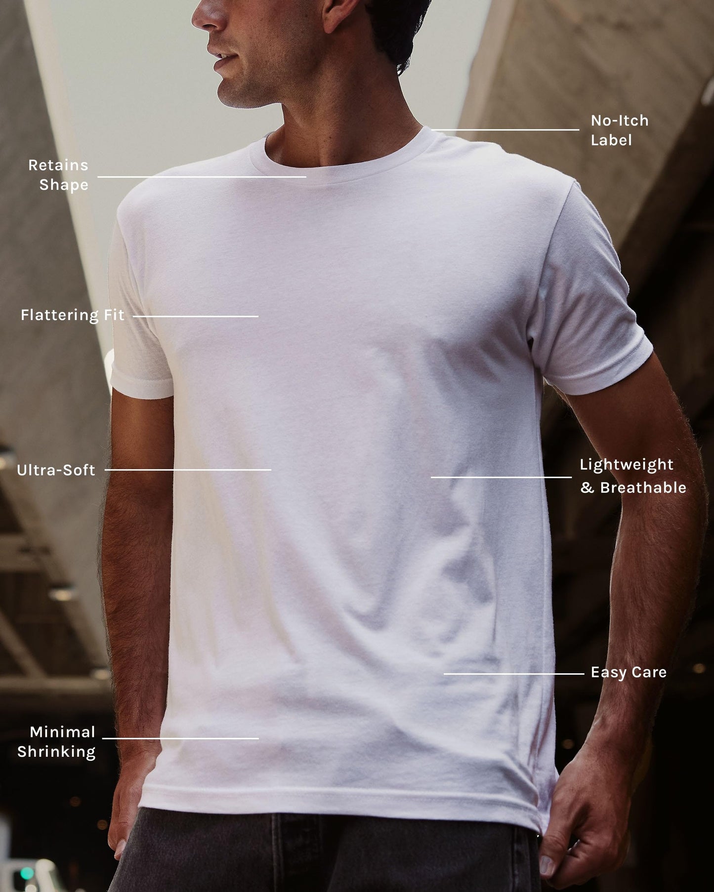 INTO THE AM Premium Men's Fitted Crew Neck Plain Essential Tees - Modern Fit Fresh Classic Short Sleeve T-Shirts for Men (Black, X-Large)