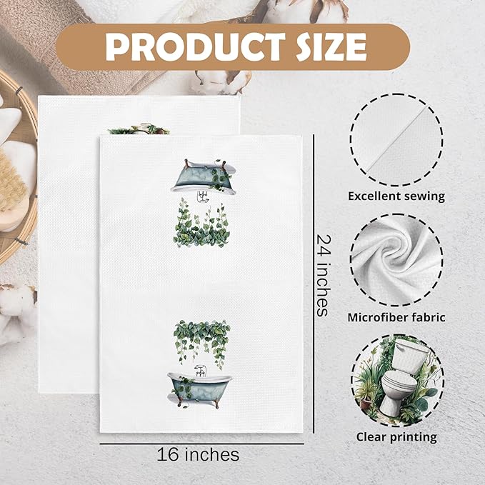 Sage Green Eucalyptus Hand Towels