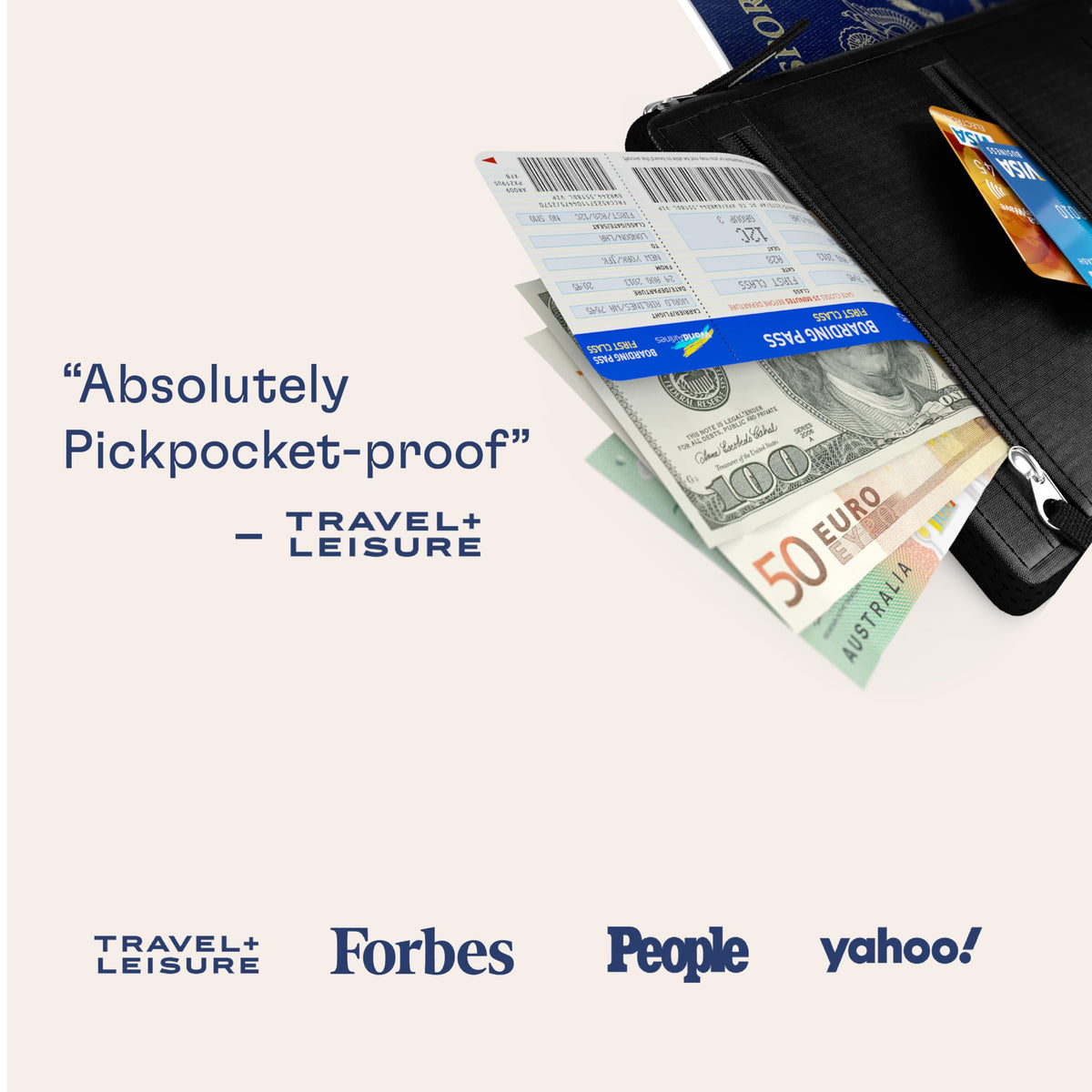 Neck Pouch - RFID Passport Holder and 2 in 1 Belt Wallet