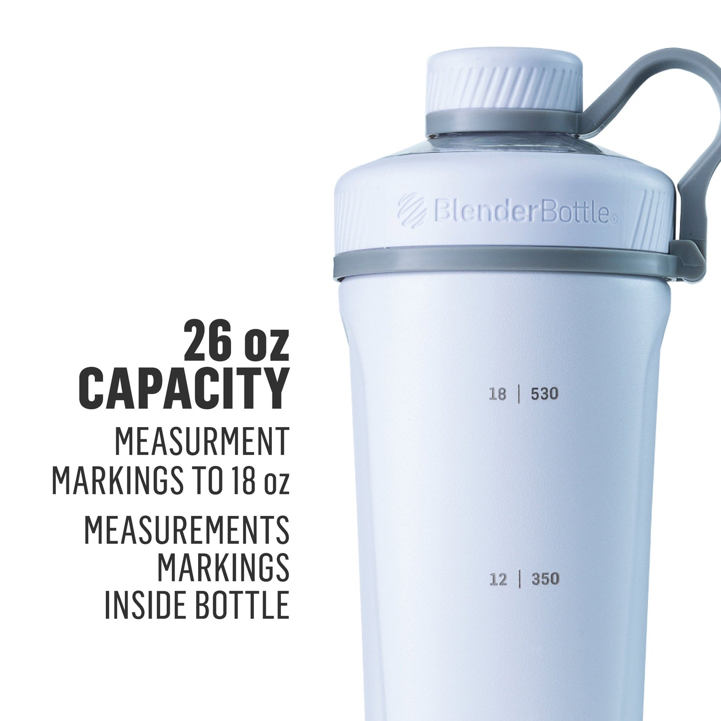 BlenderBottle Radian Shaker Cup Insulated Stainless Steel Water Bottle with Wire Whisk, 26-Ounce, Matte Black