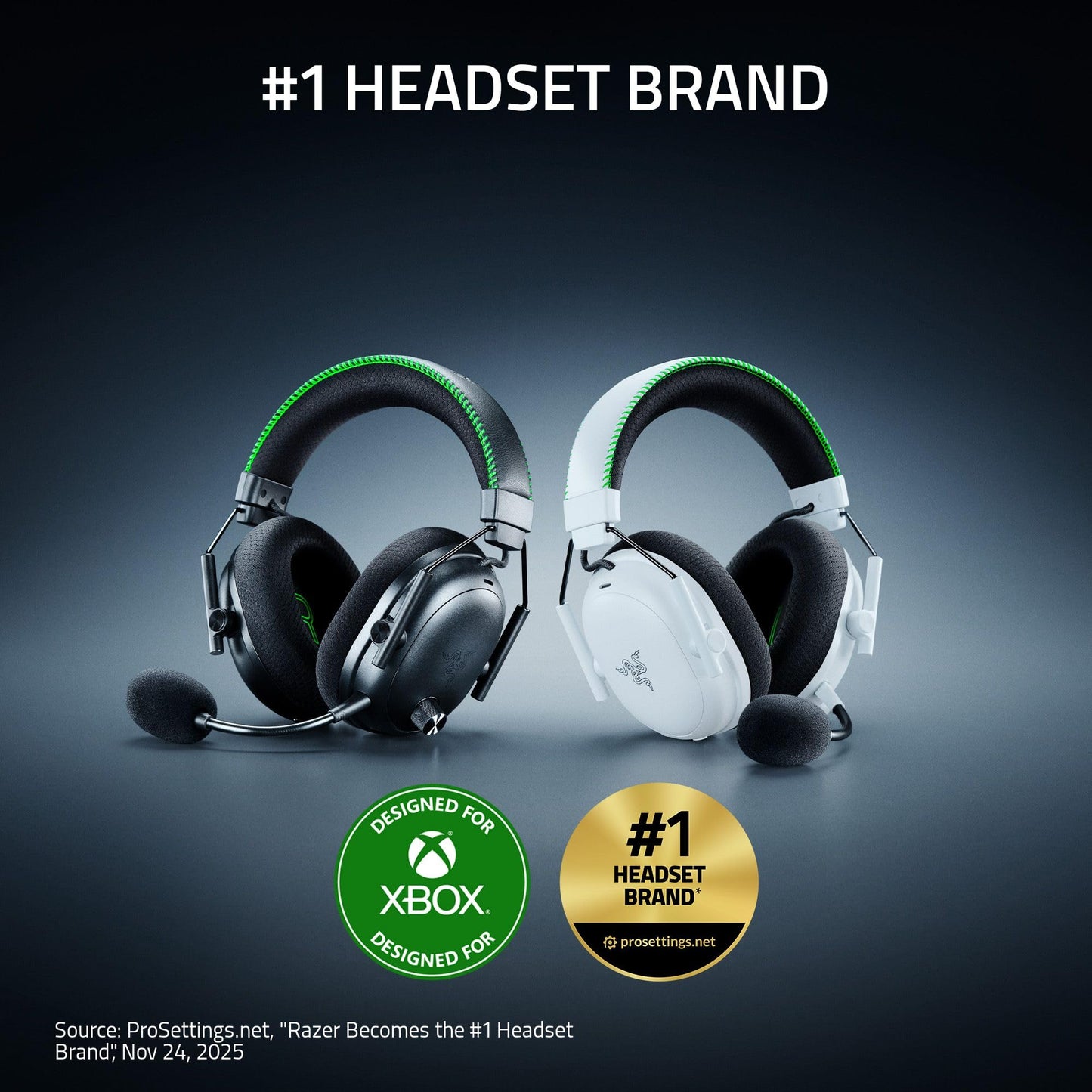 Razer BlackShark V3 Pro Wireless ANC Gaming Headset for Xbox: Full Band Mic - 50mm Drivers - 2.4 GHz, Bluetooth, USB, 3.5mm - Works with PC, Mac, PS5, Nintendo Switch - Long Battery Life - Black
