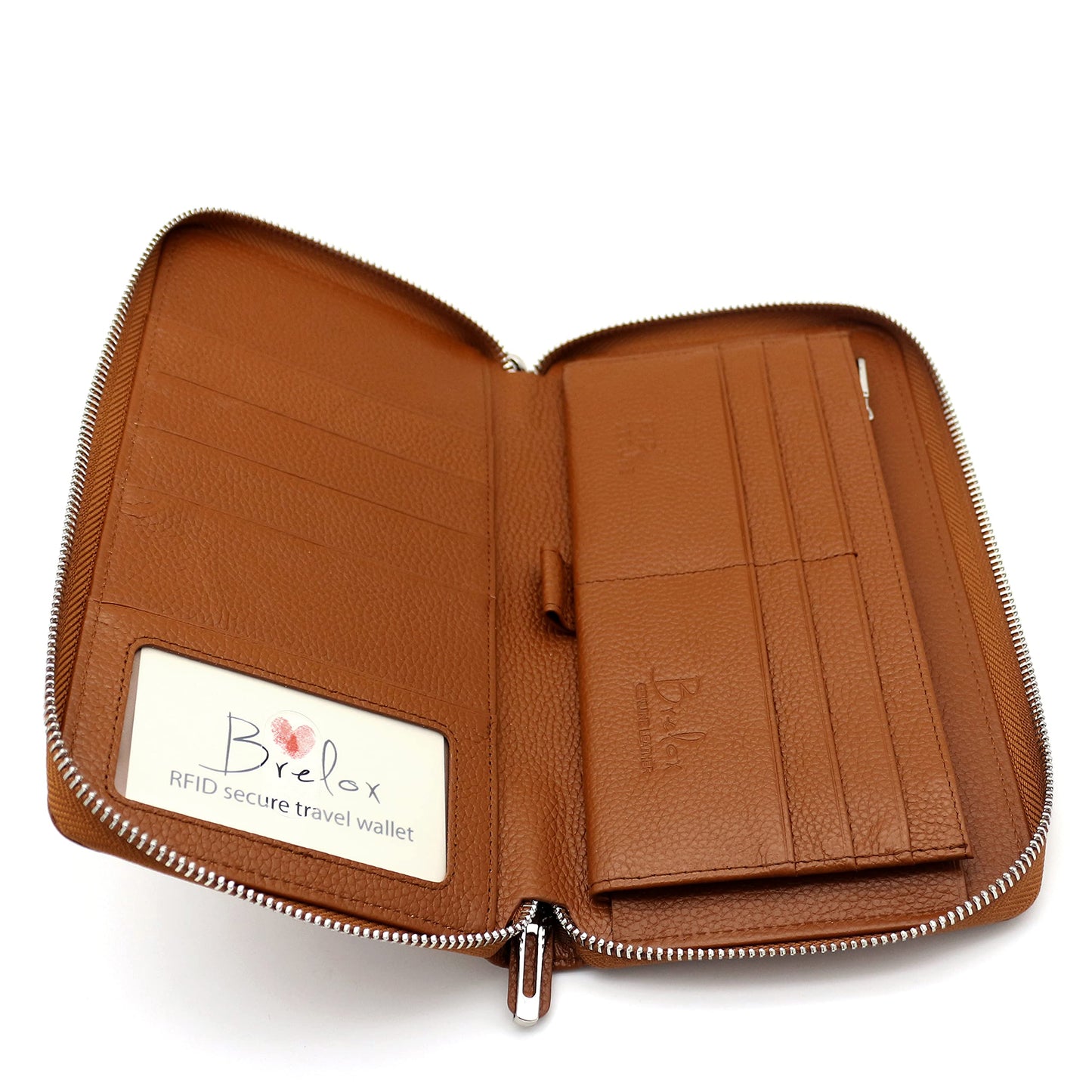 Family Passport Holder for 4 5 6 Passports RFID Blocking Travel Wallet β Genuine Leather Document Organizer, Card Slots, Boarding Pass, Wristlet β Travel Gift for Women Men | Brelox