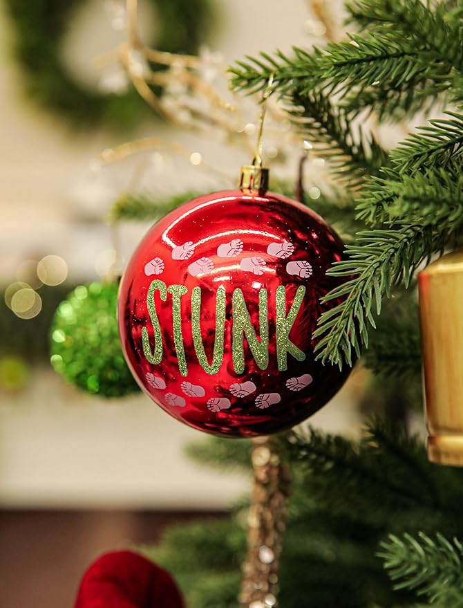 6Pcs Large Christmas Ball Ornaments 4" Lime Green Red and White Xmas Tree Decorations Set Shatterproof Plastic Ornaments for Tree, Hanging Dรฉcor for Office Holiday Home Indoor&Outdoor