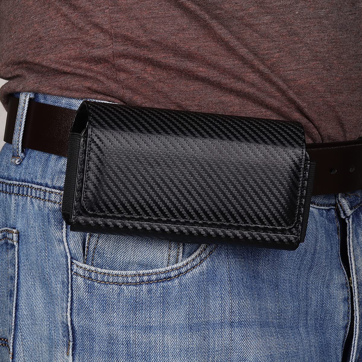 Dual Horizontal Belt Clip Holster 2 Cell Phone Pouch Case Holder for iPhone 15 Pro Max, 16 Pro Max, 14 Plus, 13 Pro Max Galaxy S25 Ultra S24 FE S23 Ultra S21+ A16 A35 A15 A54 Pixel 8 Pro 7 OnePlus 12