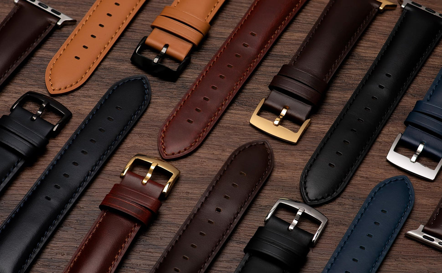 CORROPELLE Leather Watch Bands Compatible with Apple Watch 42mm 41mm 40mm 38mm for Men Women, Top Grain Genuine Leather Straps Replacement Band for iWatch Series 11 10 9 8 7 6 5 4 3 2 1 SE3 SE2 SE