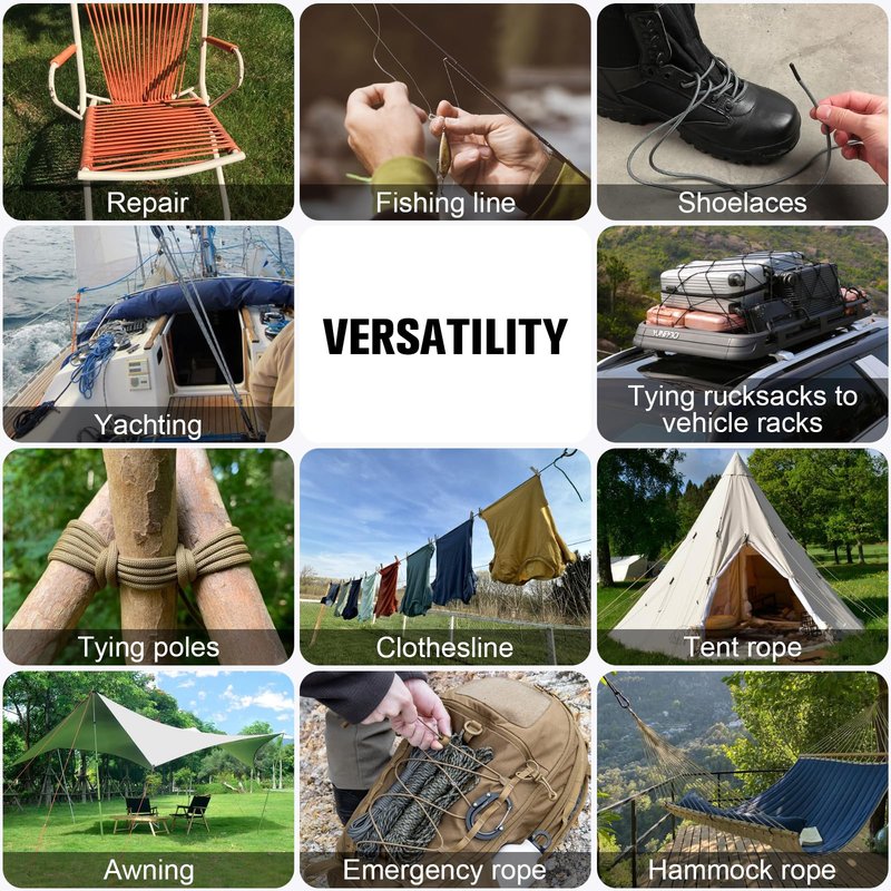 Paracord Rope 550 lb - 50ft 5/32" Parachute Cord 4MM 7-Strand para Cord - Heavy Duty Spool String for Survival,Camping Gear, Survival Bracelet, Clothesline - Desert Camo