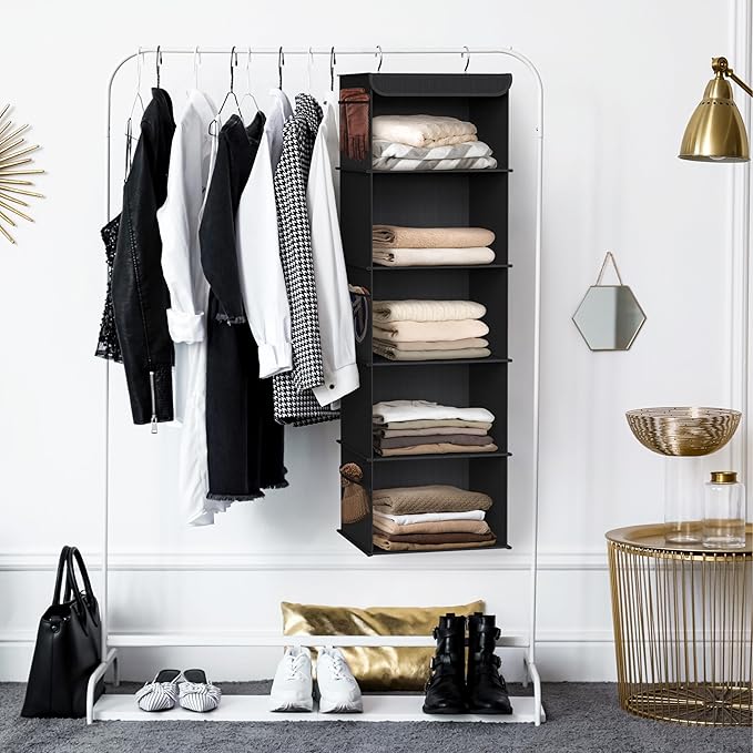 Simple Houseware 5 Shelf Hanging Closet Organizer