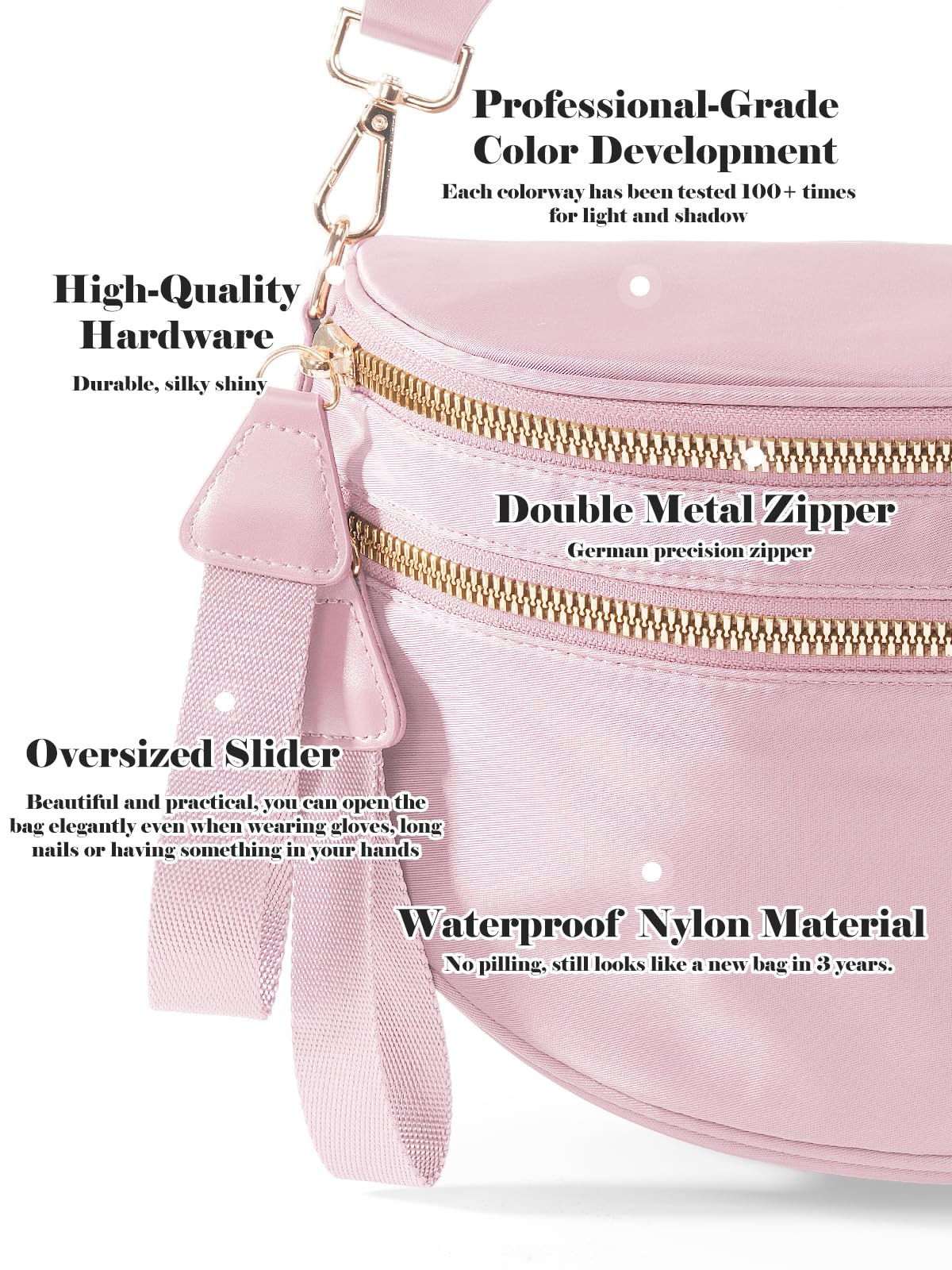 Pure Colour Crossbody Bag Bum Bag for Women,Spacious Purse Fanny Packs Belt Bag,Oversized Bum Bag (Colour Bum Bag-Beige)