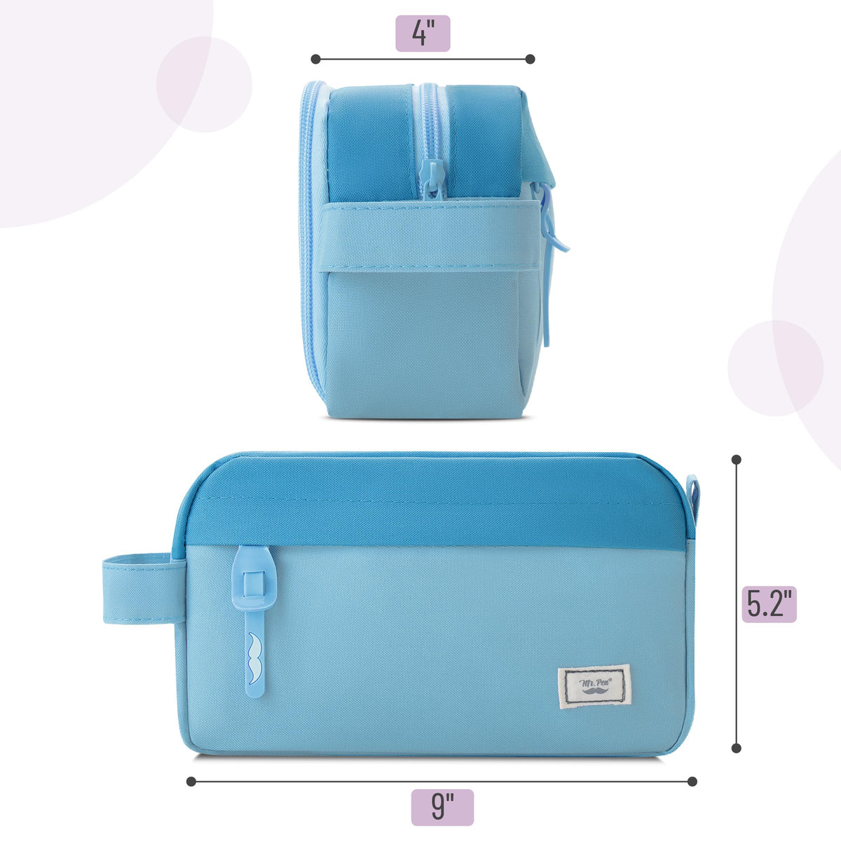 Mr. Pen Large Capacity Pencil Bag, Blue Pencil Pouch, School & College Pencil Case