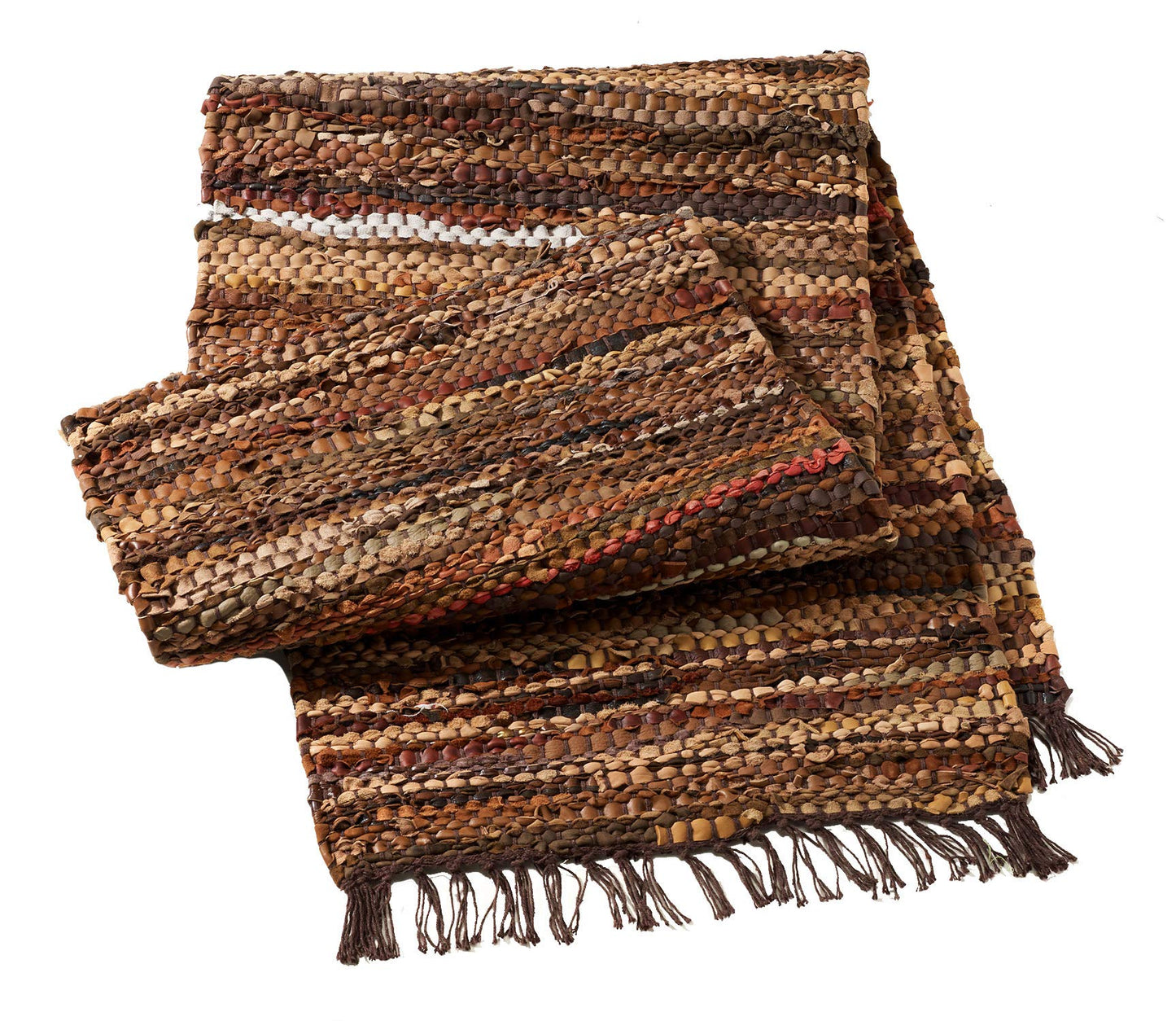 HF by LT Tucson Leather Buffet Table Runner, 18 x 96 inches, Brown