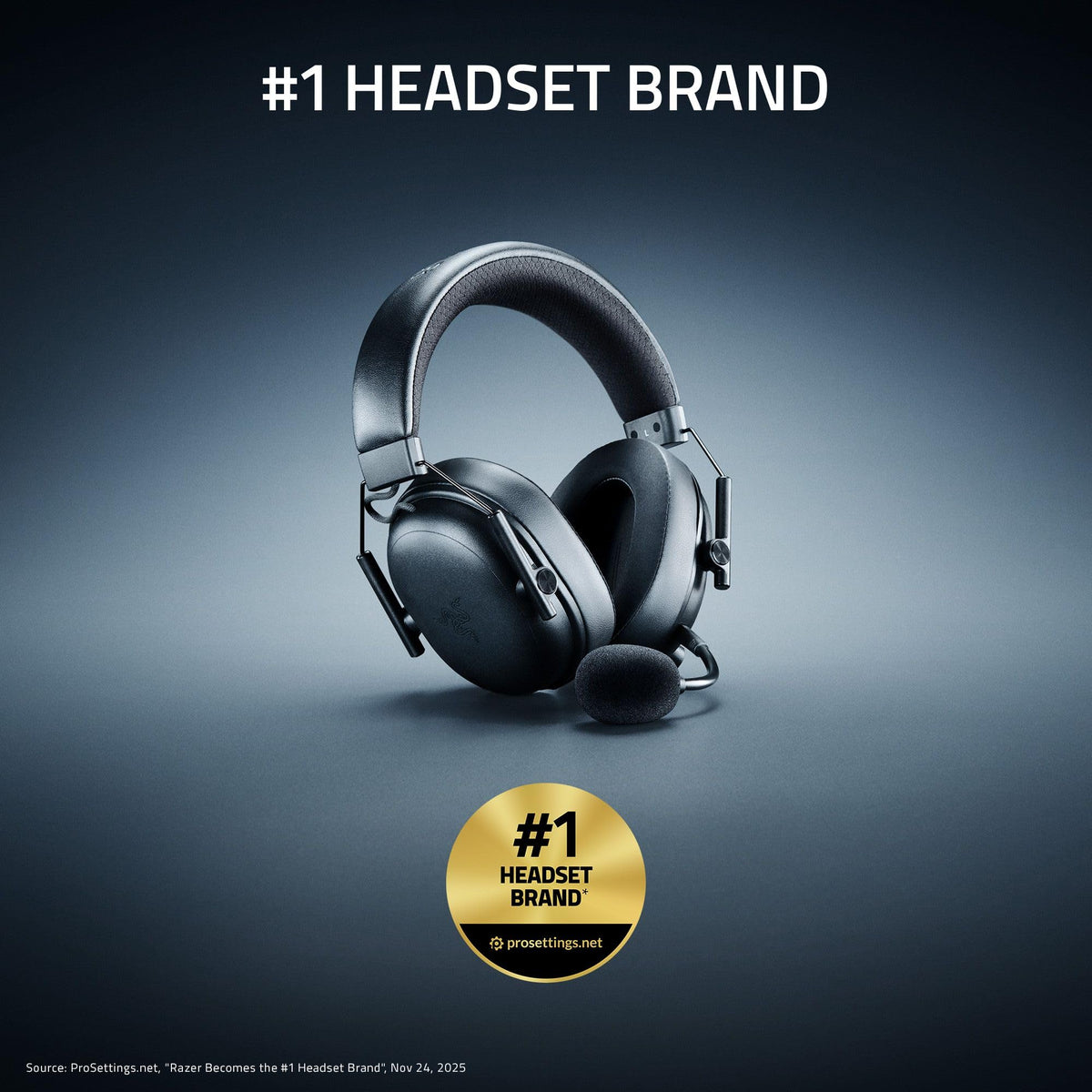 Razer BlackShark V3 Wireless Gaming Headset for PC: 50mm Drivers - Super Wideband Mic - 2.4 GHz, Bluetooth, USB - Works with Mac, PS5, Nintendo Switch, Smartphone - 70 Hr Battery - Black