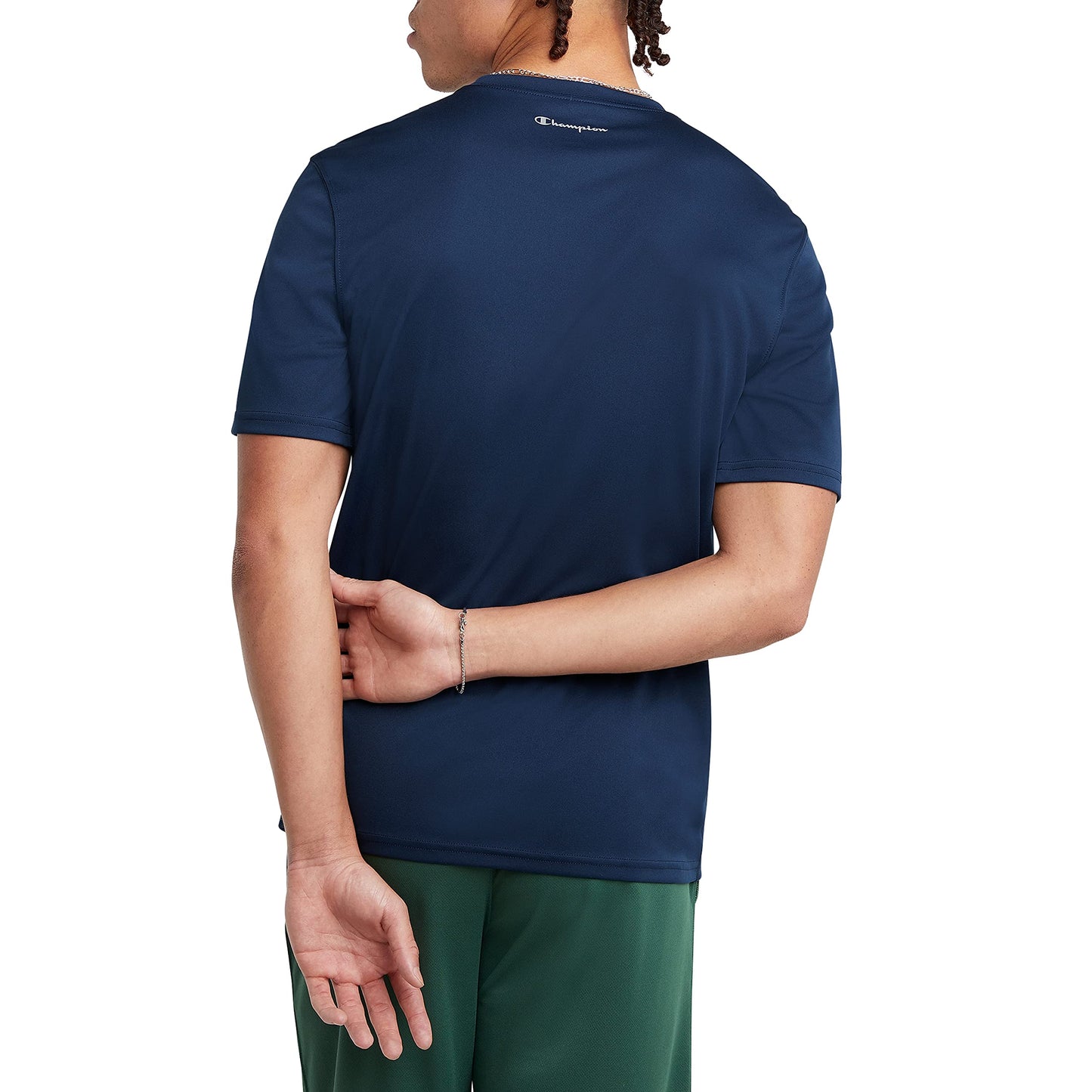 Champion Men's Athletic Short Sleeve T-Shirt, Standard Fit, Moisture Wicking, Anti Odor, Available in Regular Tall, Navy, XX-Large Big