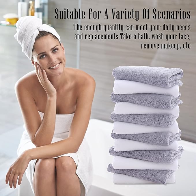 TENSTARS 12 Pack Premium Washcloths Set
