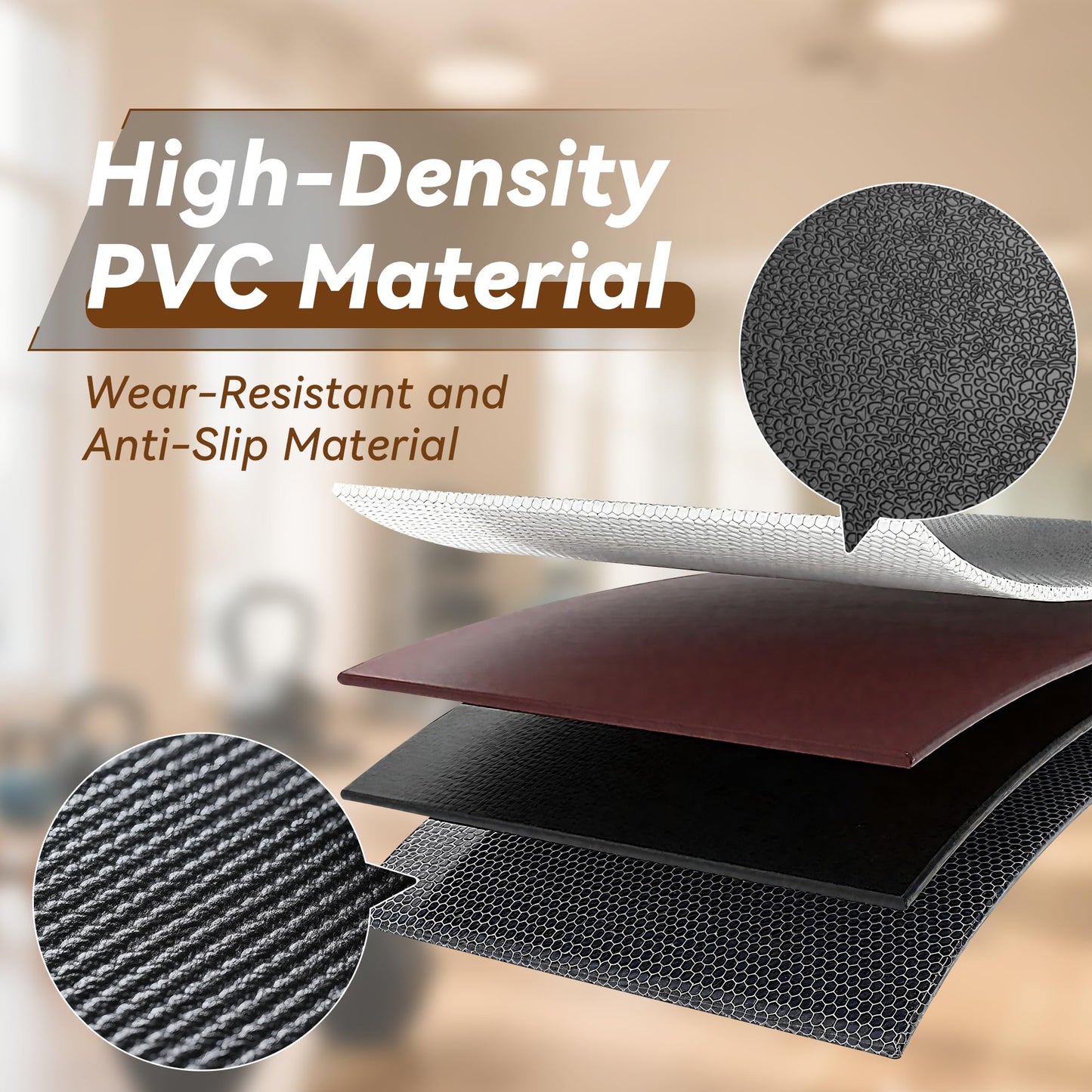 Walking Pad Mat for Carpet, Treadmill Mat for Hardwood Floors, Bike Mats Compatible with Peloton β Non-Slip Exercise Mats, Shock Absorbing & Floor Protection for Home Gym Use (71" x 32"x0.24"Th)