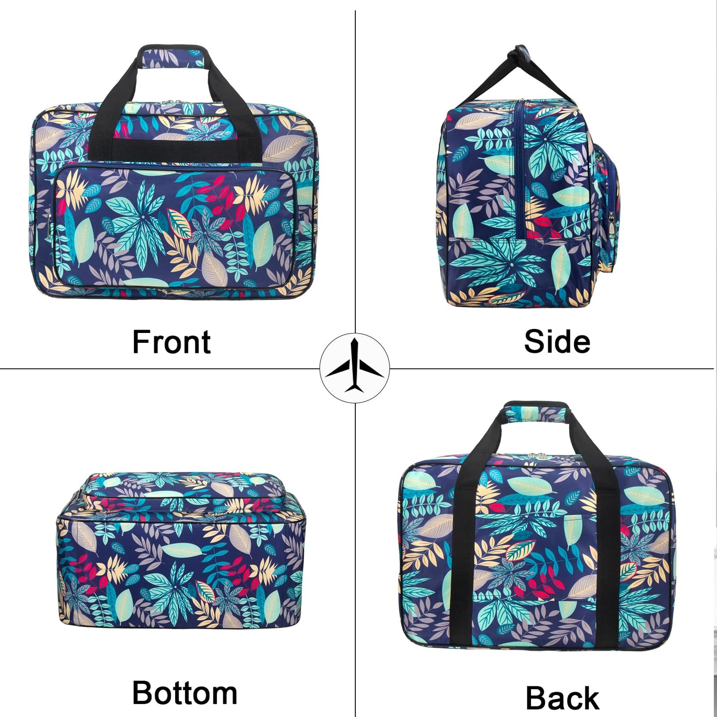 Haroranax Sewing Machine Carrying Case, Sewing Machine Carrying Case Tote Bag, Universal Tote Storage Bag with Pockets and Handles, Suitable for Most Standard Singer, Janome (Light Blue)