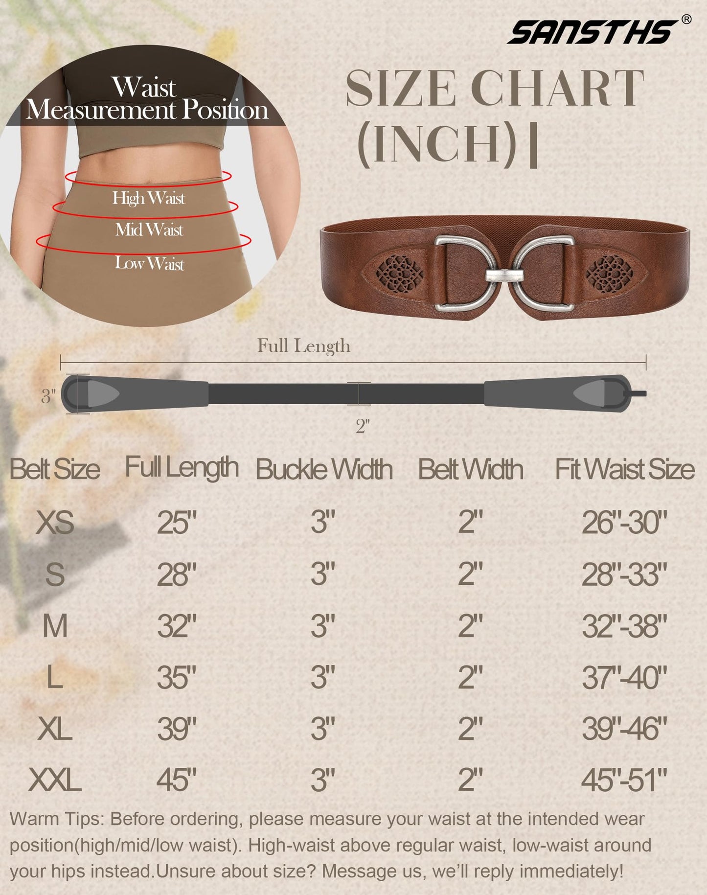 SANSTHS Vintage Women Stretchy Wide Belt Chunky Buckle Elastic Wide Waist Belts for Dresses Coats, Red S
