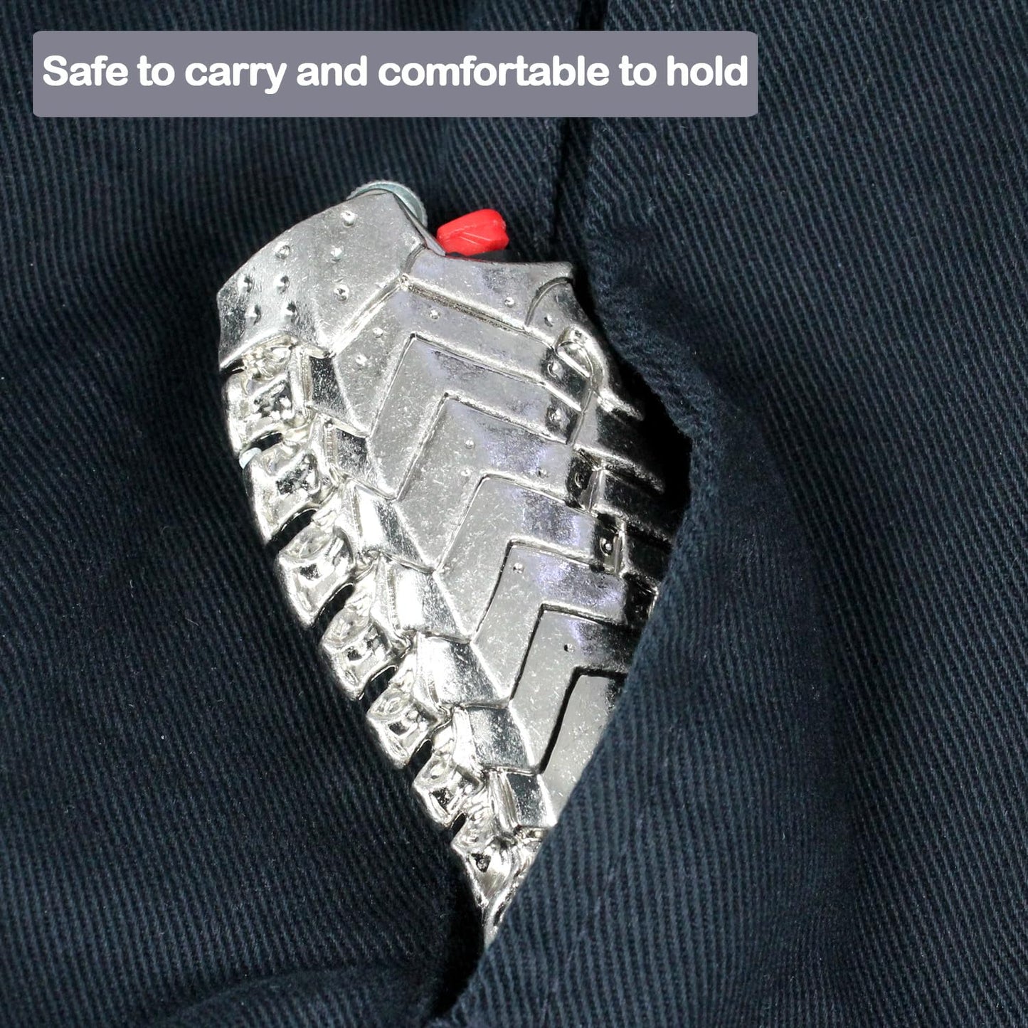HUMWE 4.3oz Heavy-Duty Metal Lighter Case Cover Holder Sleeve Pouches for BIC Full Size Lighter J6 Creative Ornament (Silver)