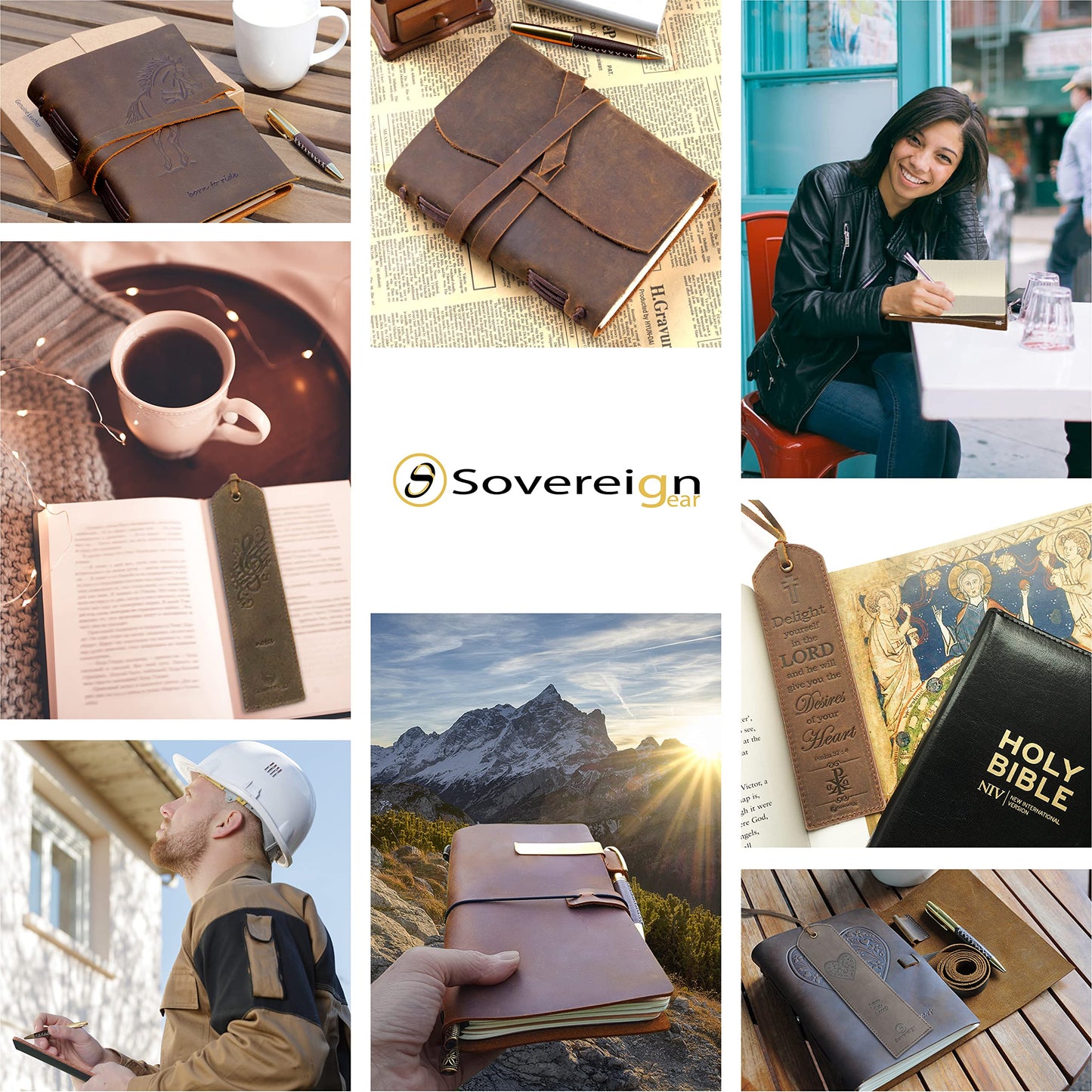 Leather Bookmarks for Men and Women | Quality Brown Mens Bookmark | 2 Smooth Handmade Leather Book Markers for Men Women Book Lovers Readers (7x2) Leather Gift | Sovereign-Gear