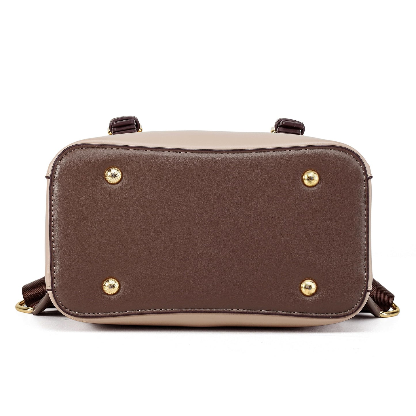 Chillpaper Small Leather Backpack Purse - Women's Retro Cute Kawaii Mini Backpack with Bowknot Charm (Vintage Brown Leather)