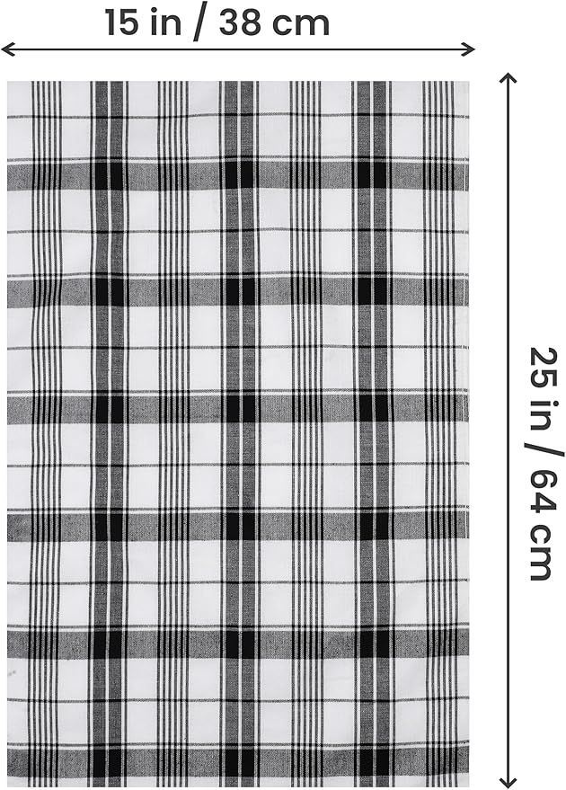 Utopia Towels Black & White Dish Towels 100% Ring Spun Cotton Highly Absorbent