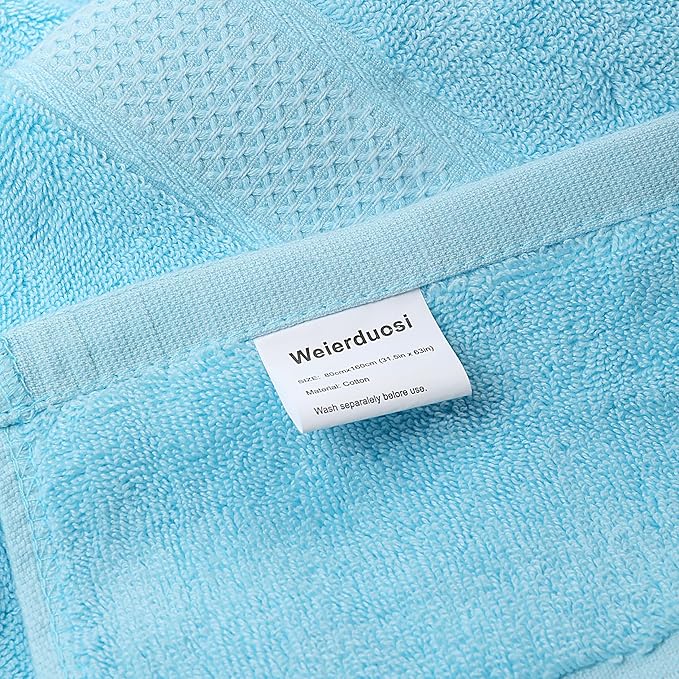 Fluffy Cotton Bath Towels Set650GSM, 2-Piece Set, Thickened and Enlarged