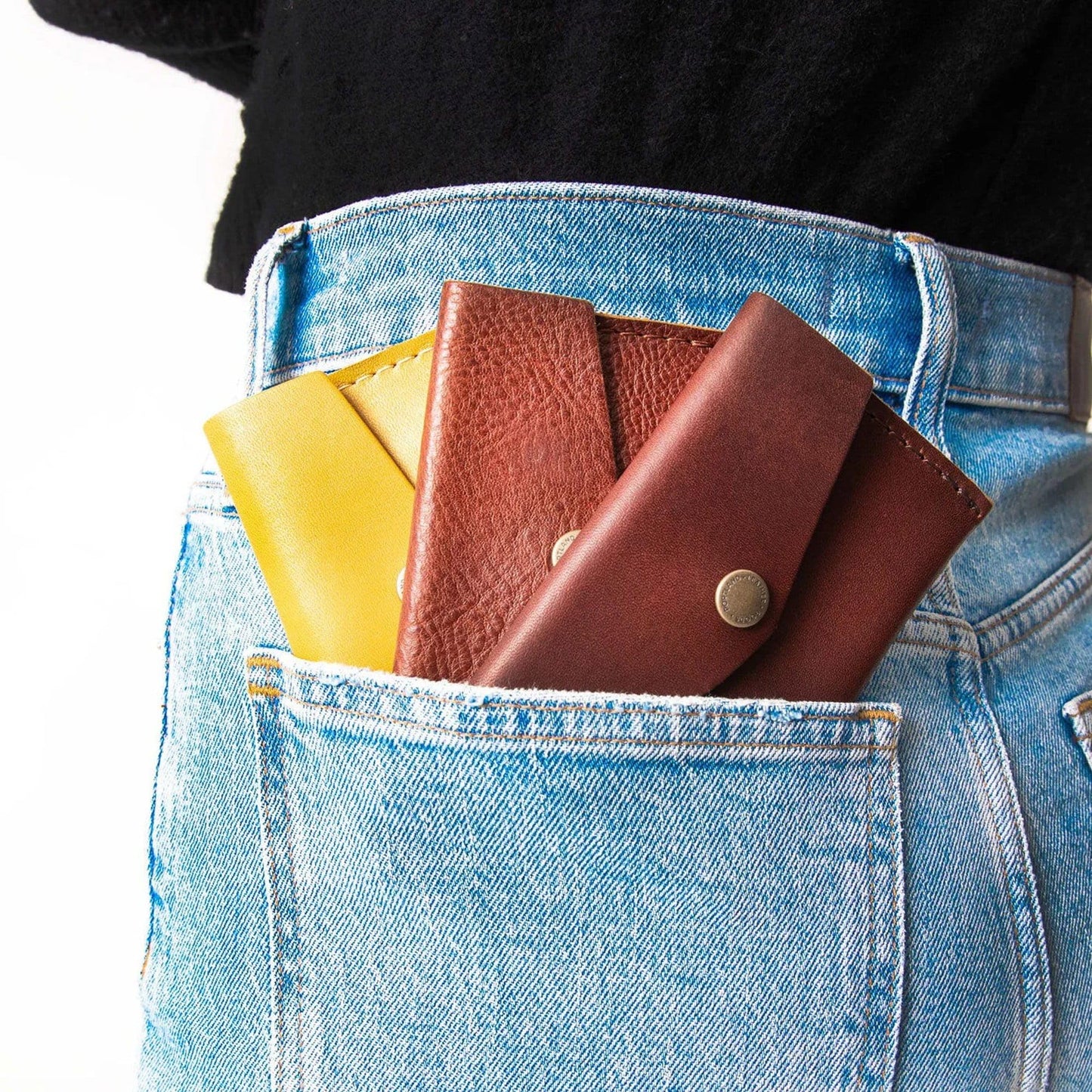 Portland Leather Goods Mini Envelope Wallet for Women – Handmade from the Finest Full-Grain Hides – Features Two Interior Pockets with Secure Snap Closure – Nutmeg