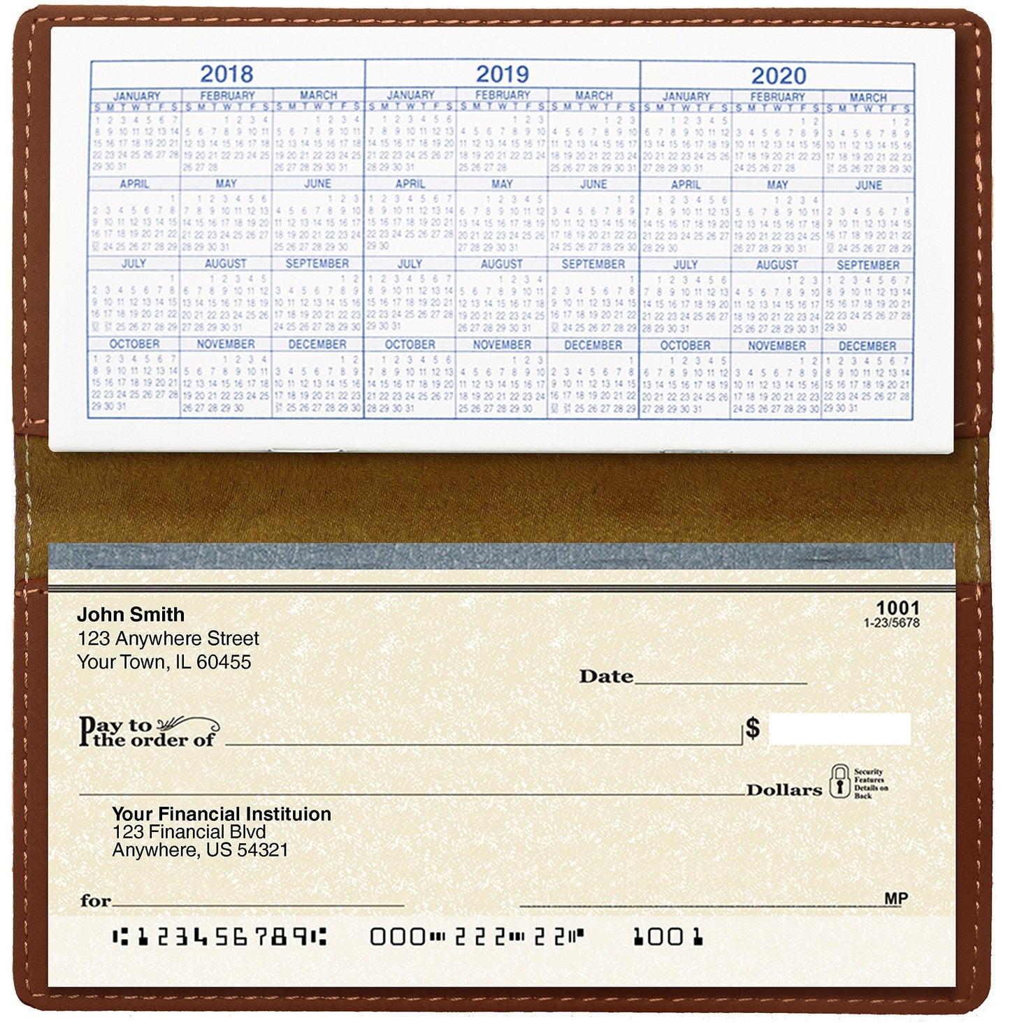 CAROUSELCHECKS Mandala Laser Engraved Leatherette Checkbook Cover