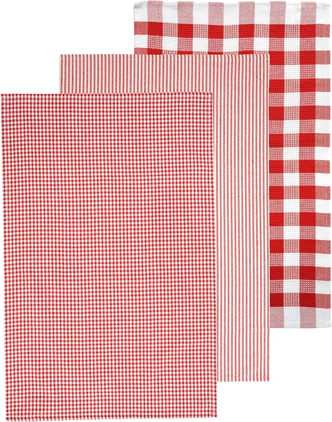 Casa Platino 6PC Kitchen Towels Set, Summer Kitchen Towels, Cotton Absorbent