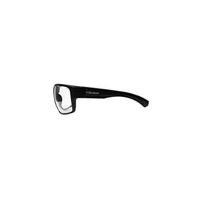 BOMBER Safety Glasses for Men, Matte Black frame with Clear Safety Lens, Non-Slip Gray Foam Lining, Guaranteed ANSI Z87+ Compliant - MA101